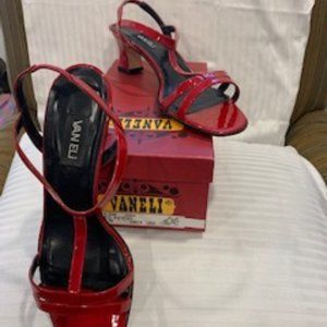 Women's Red Patent Strappy Sandal